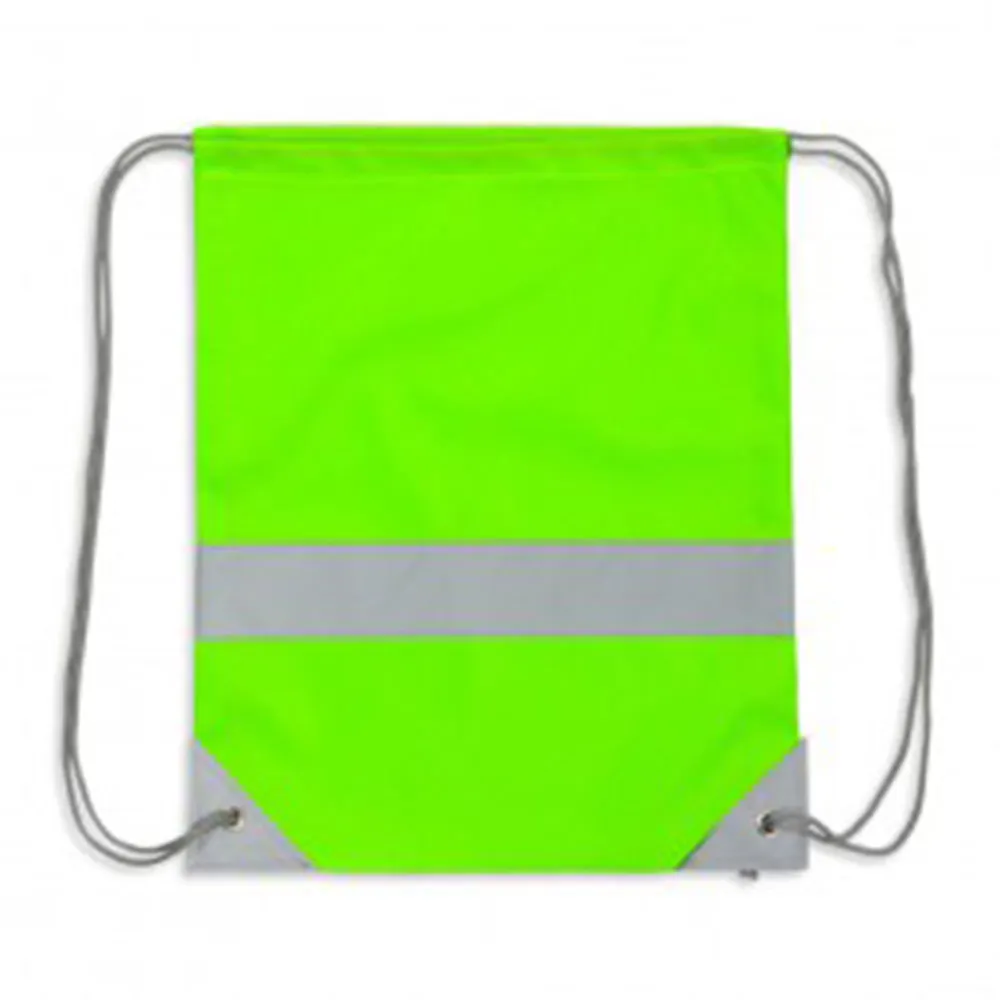 Reflective Nylon Drawstring Bag