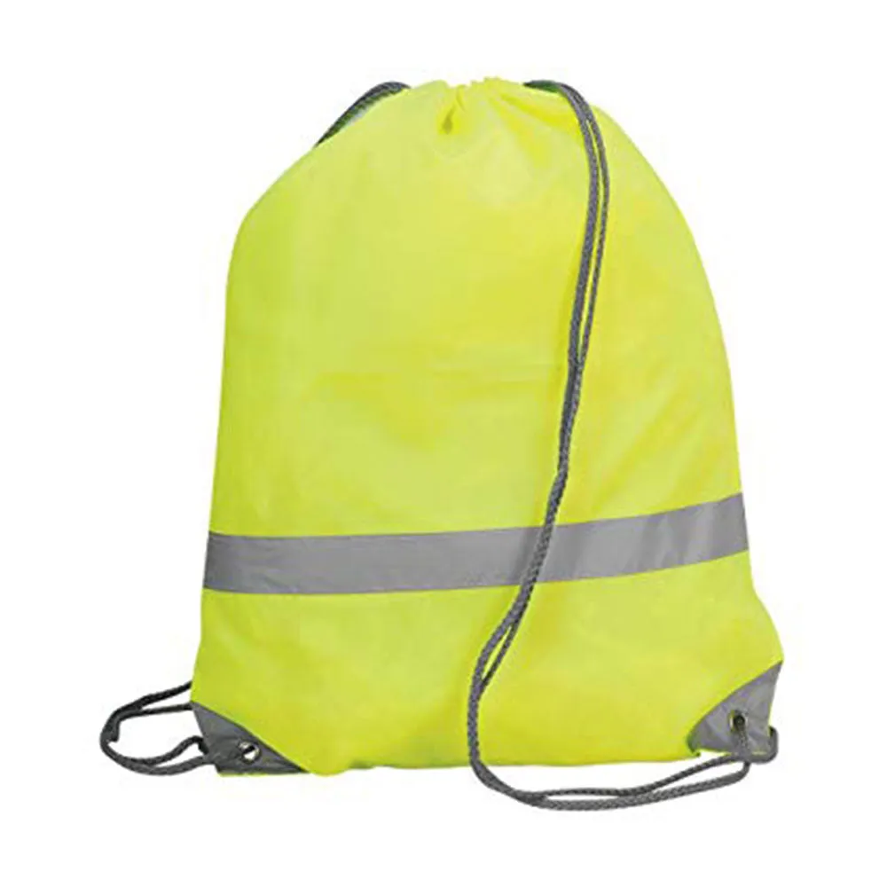 Reflective Nylon Drawstring Bag