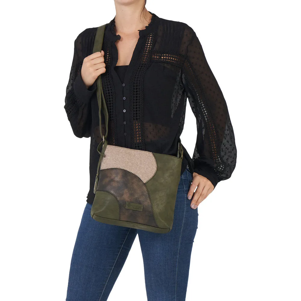 Remonte Q0704-54 Ladies Green Multi Handbag