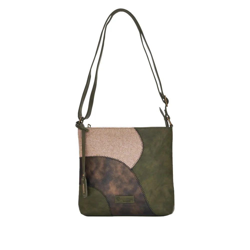 Remonte Q0704-54 Ladies Green Multi Handbag