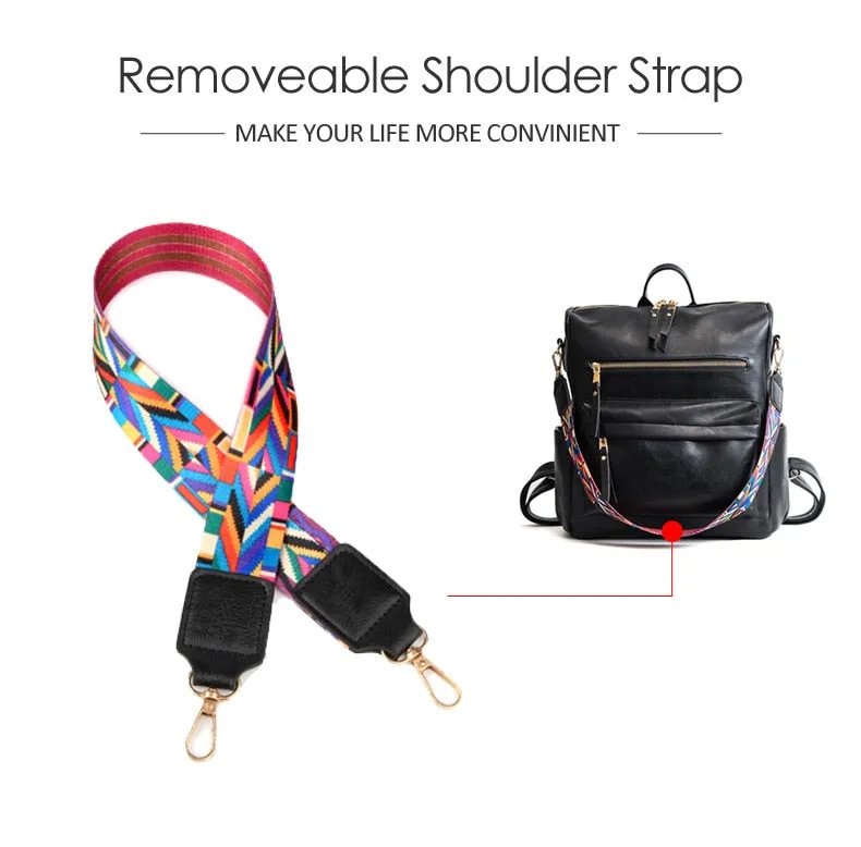 Retro Large PU Leather Rucksack Backpacks