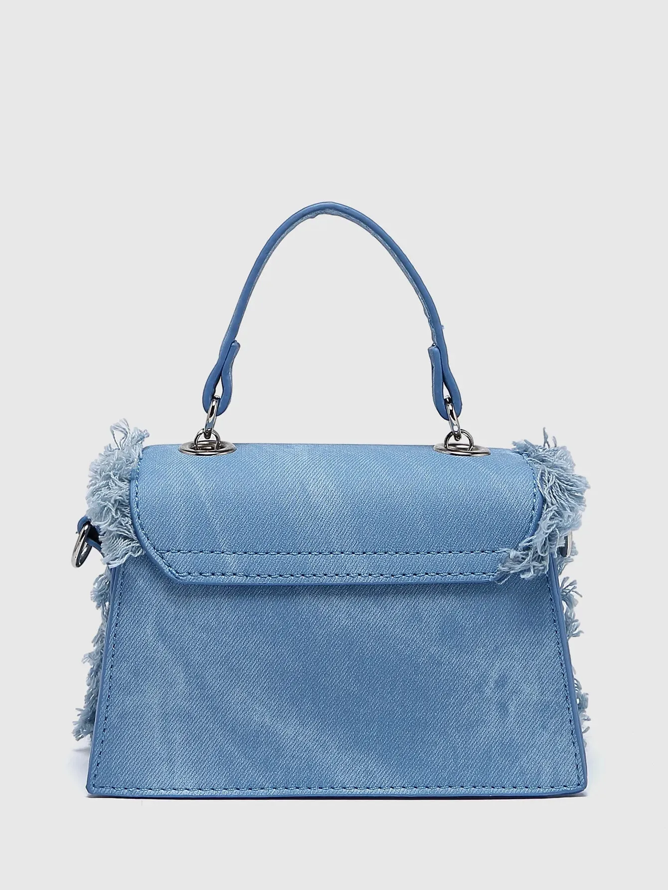 Retro Tassel Bag Denim Blue Mini Crossbody Bag