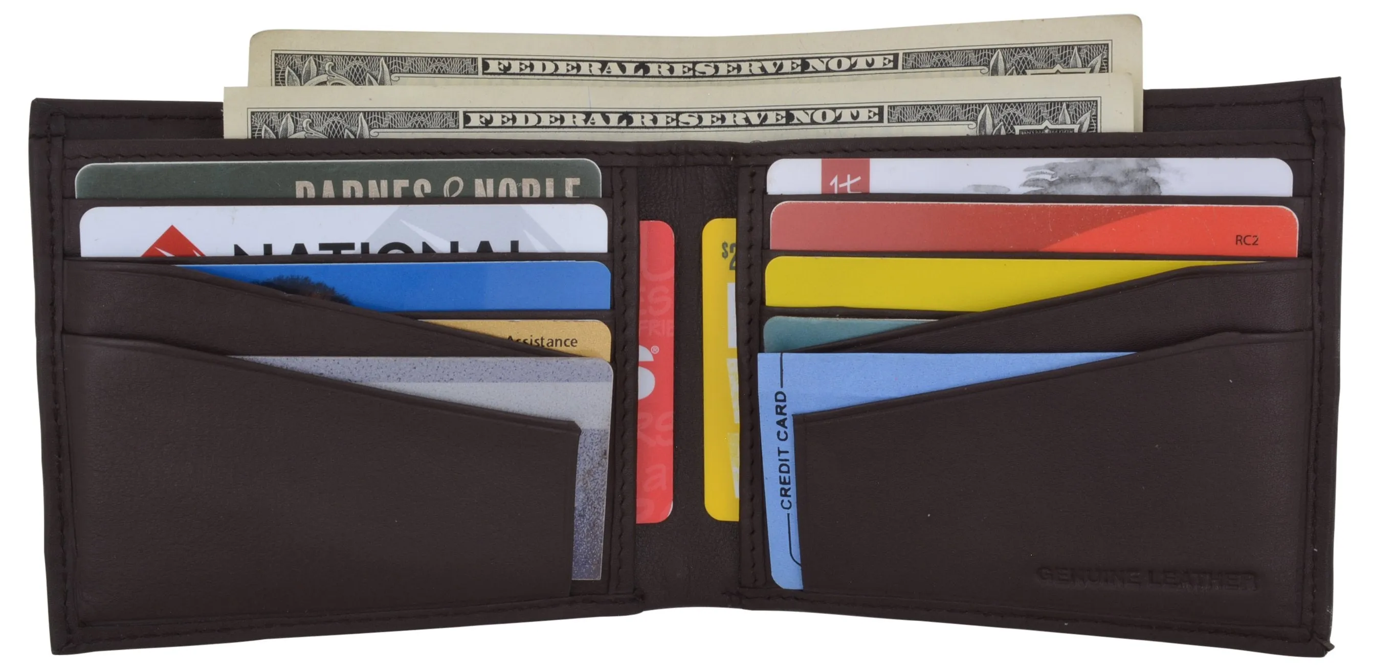 RFID Blocking Premium Leather Bifold Men's Multi-Card Holder Wallet RFIDCN758