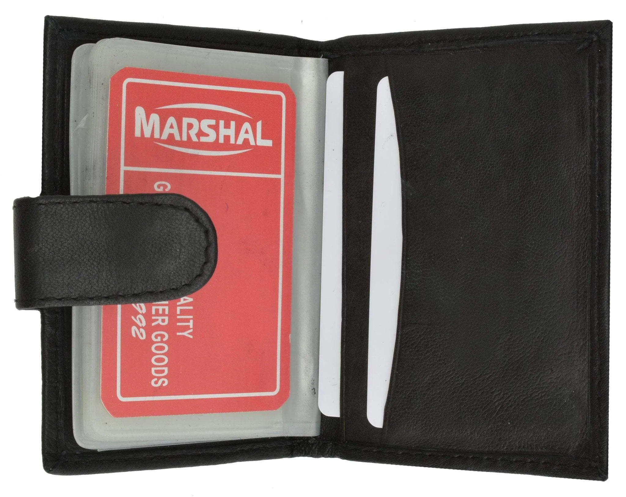 RFID Premium Leather 32 Count Credit Card/business Card Holder with Snap Closure RFID P 570 (C)
