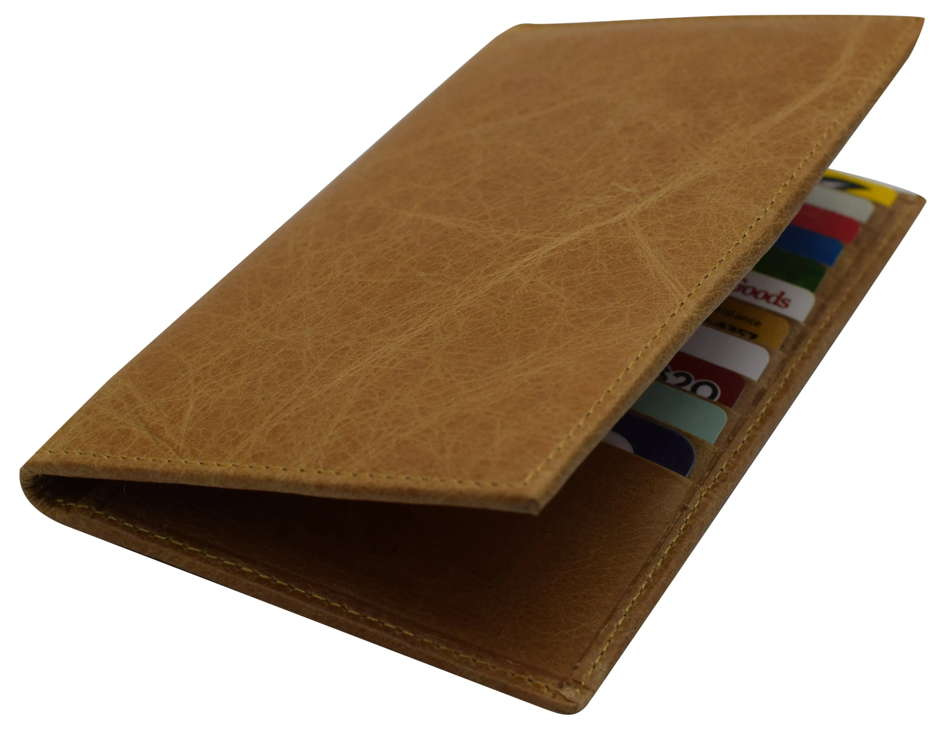 RFID621529TN RFID Blocking Cowhide Leather Men's Long ID Credit Card Security Wallet