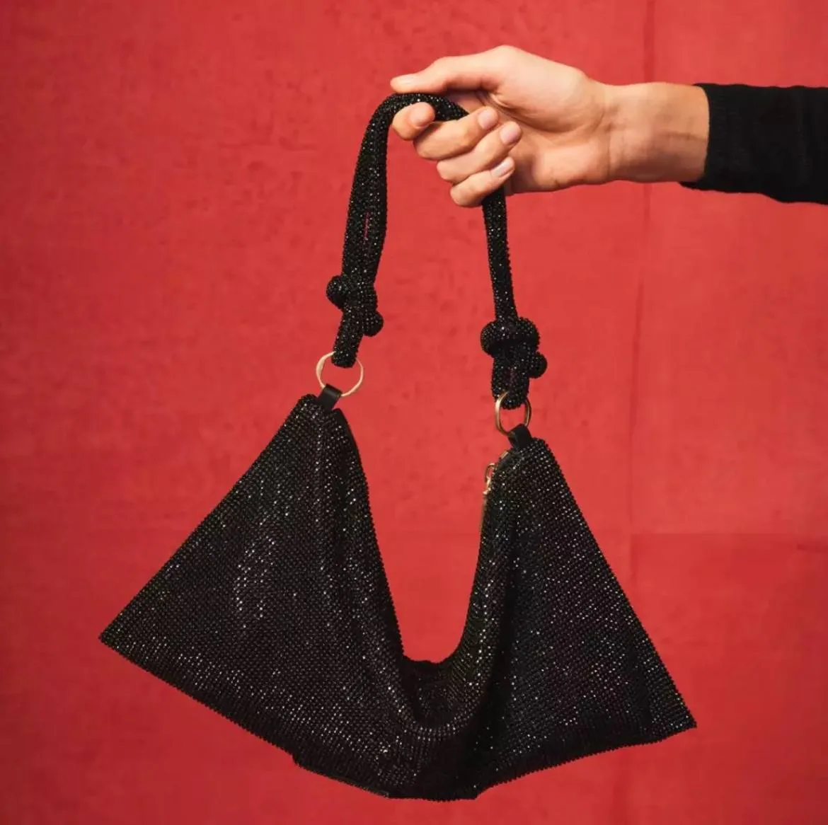 Rhinestone Knot Purse
