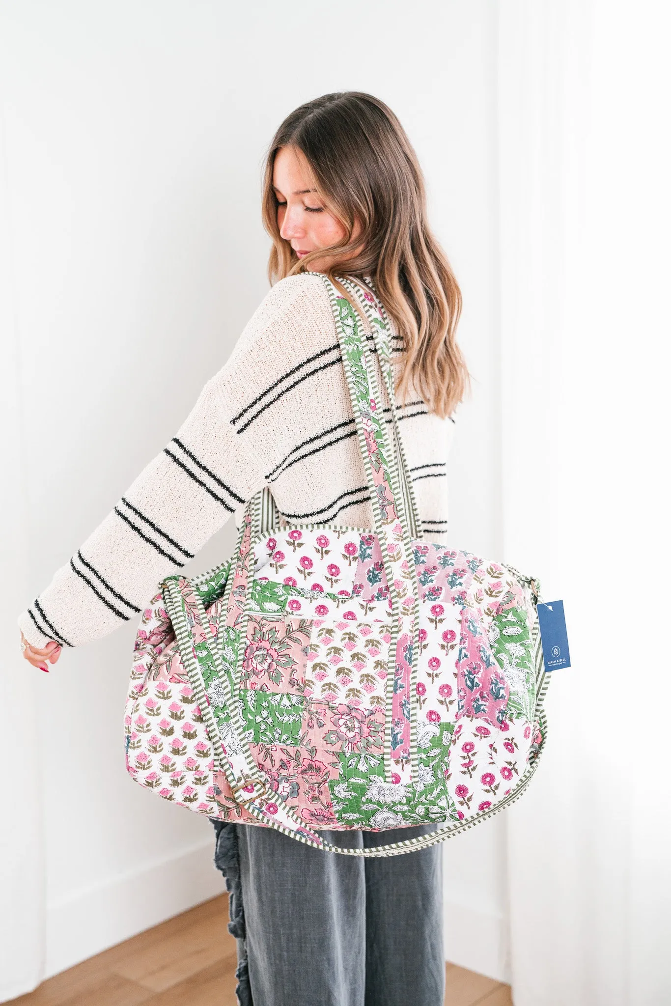 Rhodes Patchwork Duffle Bag - Mauve
