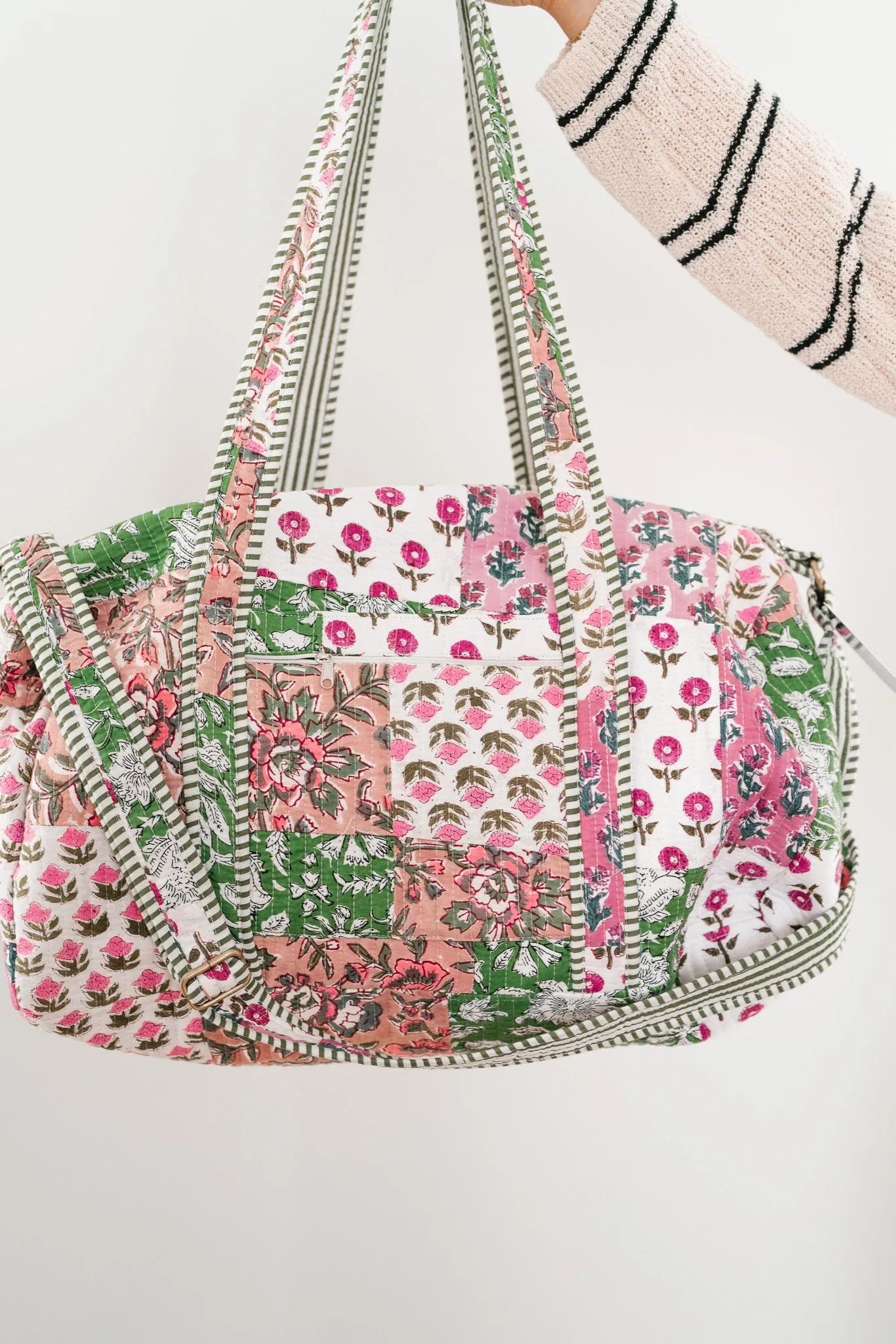Rhodes Patchwork Duffle Bag - Mauve