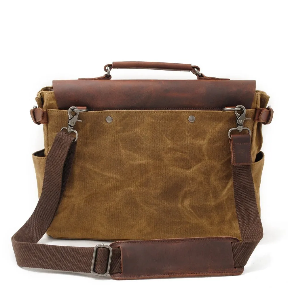 Riverton Canvas Leather Messenger Bag