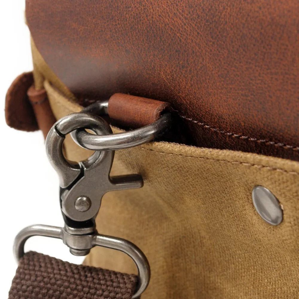 Riverton Canvas Leather Messenger Bag