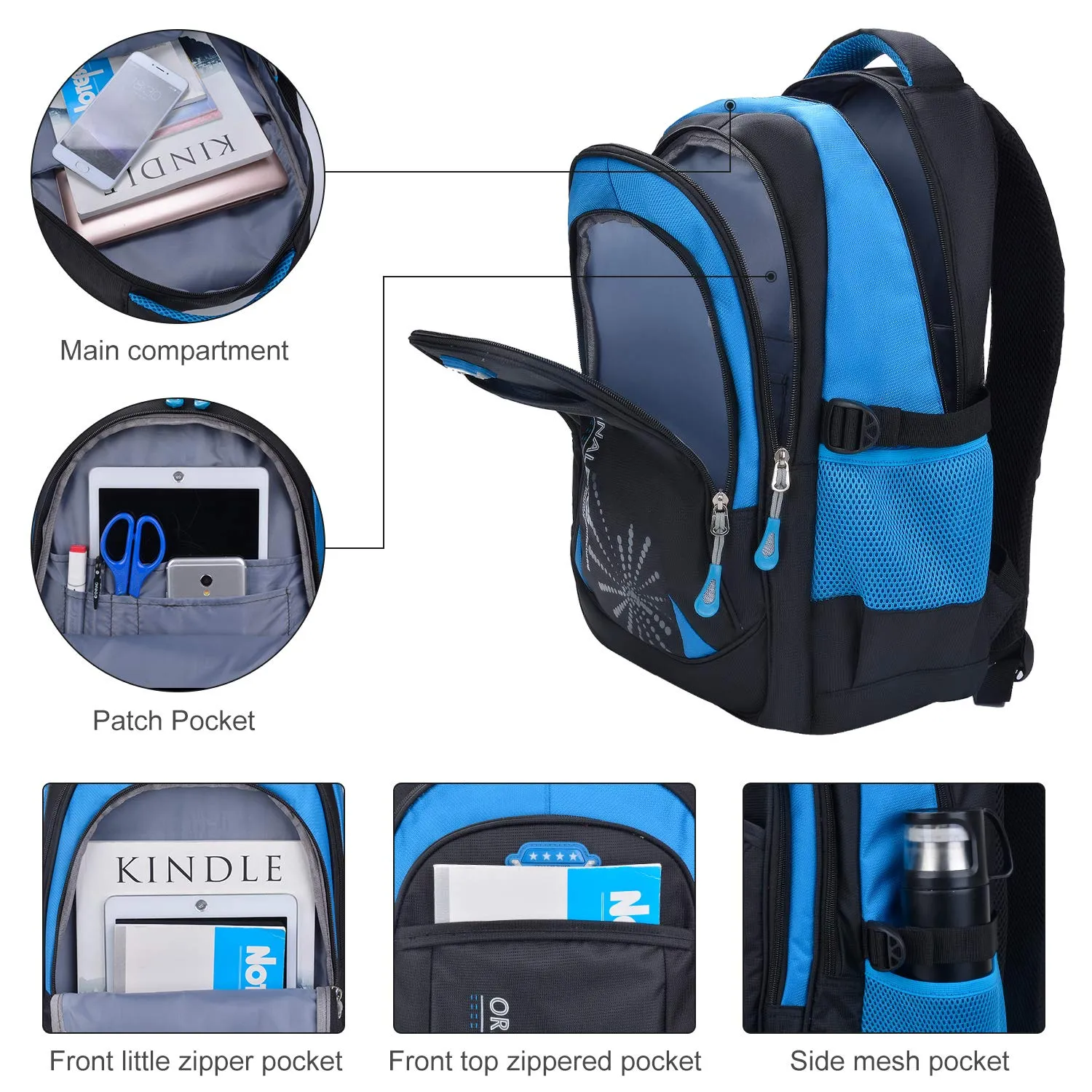 Rolling Backpack for Boys, Fanspack Wheeled Backpack