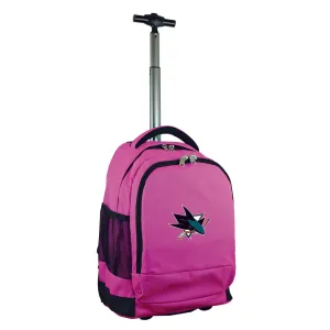 San Jose Sharks Premium Wheeled Backpack in Pink