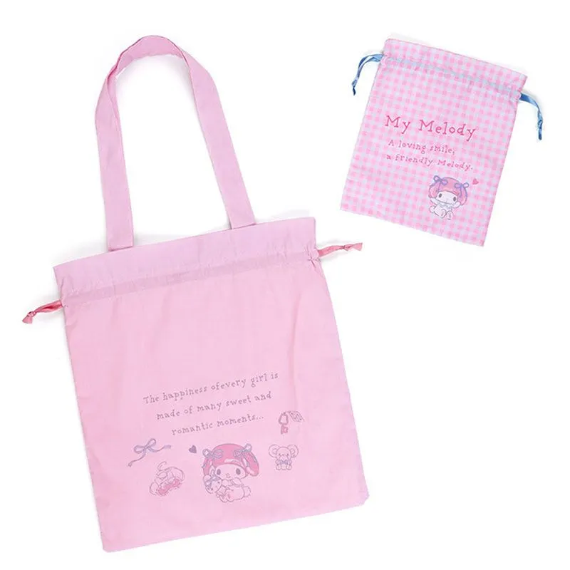 Sanrio Characters Tote and Drawstring Bag Set