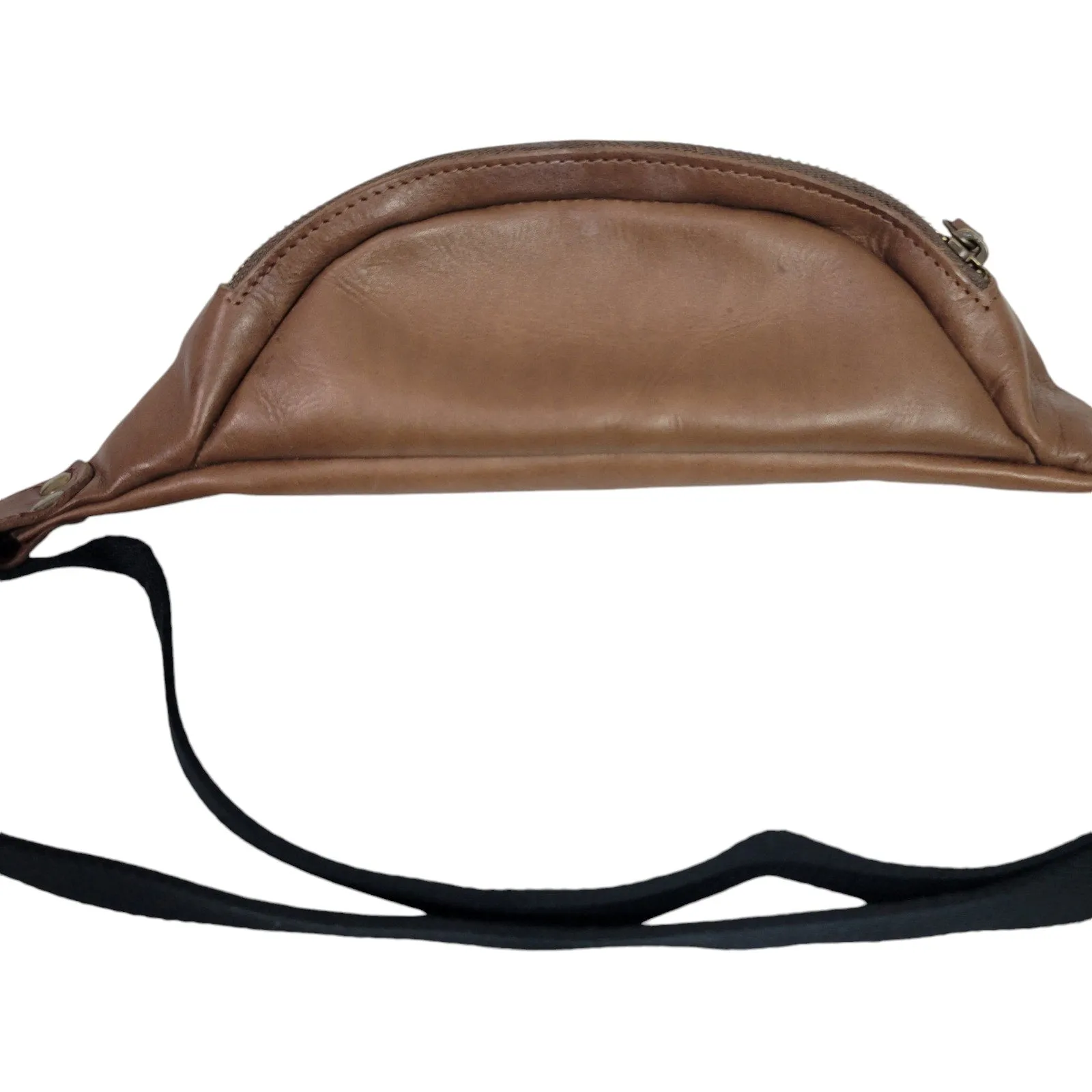 Sarep Rose Leather Fanny Pack Brown Adjustable Bum Belt Waist Pouch Retro Sling Waist Bag