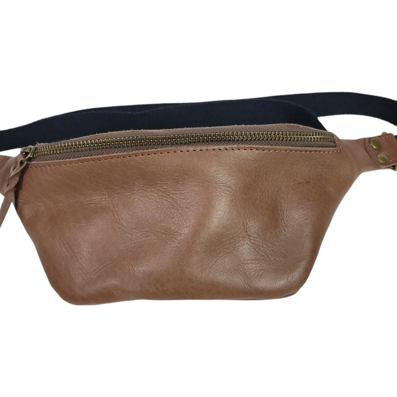 Sarep Rose Leather Fanny Pack Brown Adjustable Bum Belt Waist Pouch Retro Sling Waist Bag