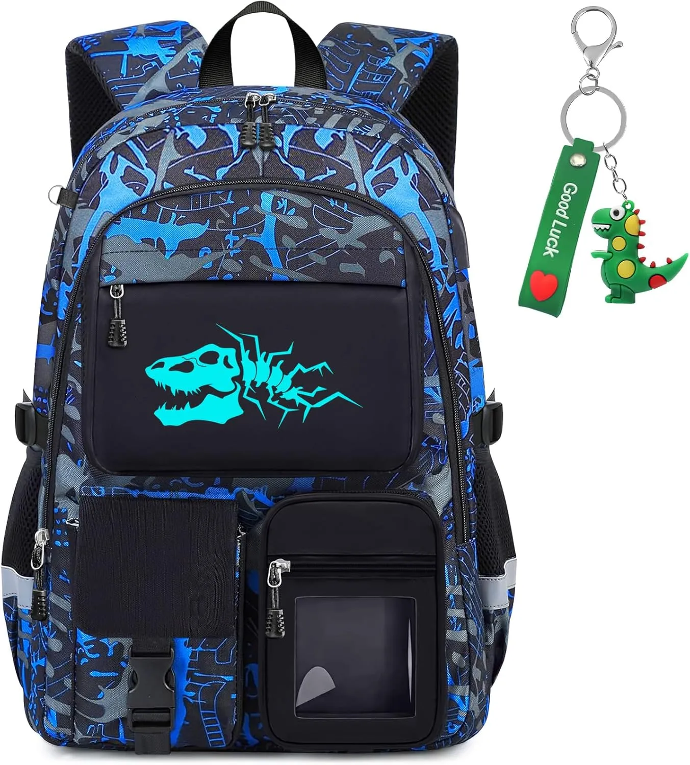 School Backpack for Boys - Dinosaur Boys Backpack for Kids Children Teens Elementary Middle School Students - 18" Large Capacity School Bookbag with Multiple Pockets