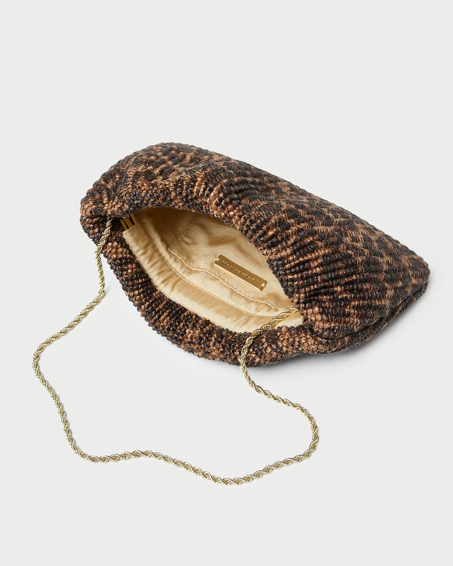 Serena Leopard Woven Clutch
