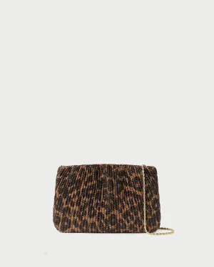 Serena Leopard Woven Clutch