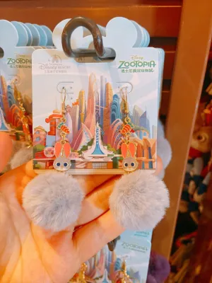SHDL - Zootopia x Judy Hopps Pom Pom Earrings Set