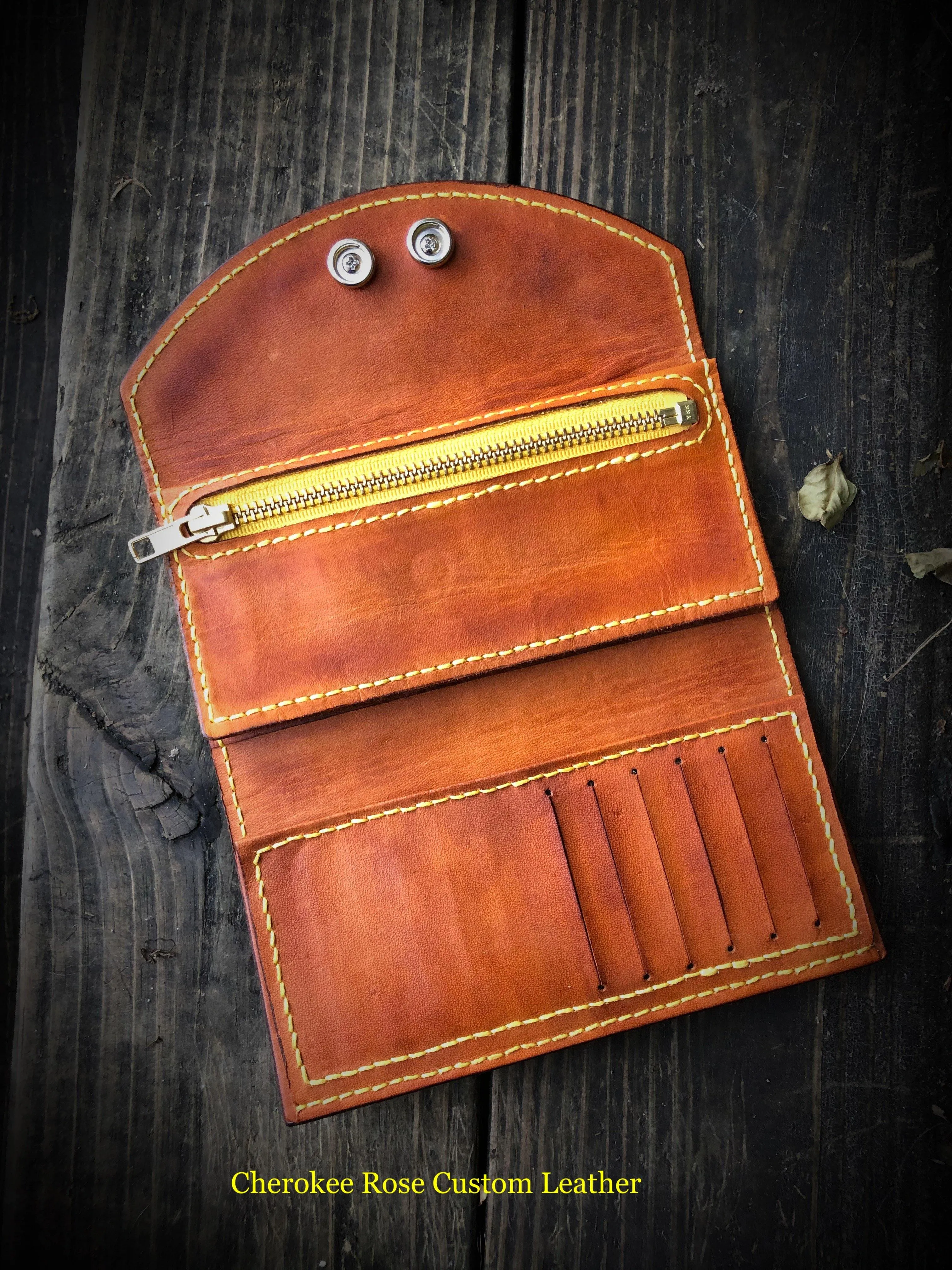 Sheridan Styled Carved Leather Ladies Clutch