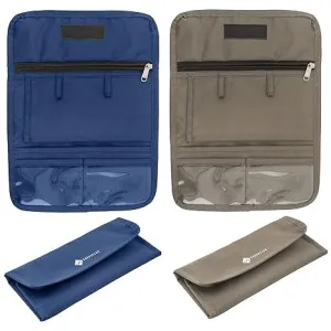 SHOPOFLUX Car Document Holder Organiser | Vehicle Document Storage Wallet for Driving Licence, RC Book, PUC, Insurance for Cars, Two Wheeler, Auto and Truck (Blue   Grey Pack 2)