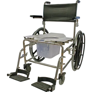 Shower Commode Chair With Self Propelled Wheels
