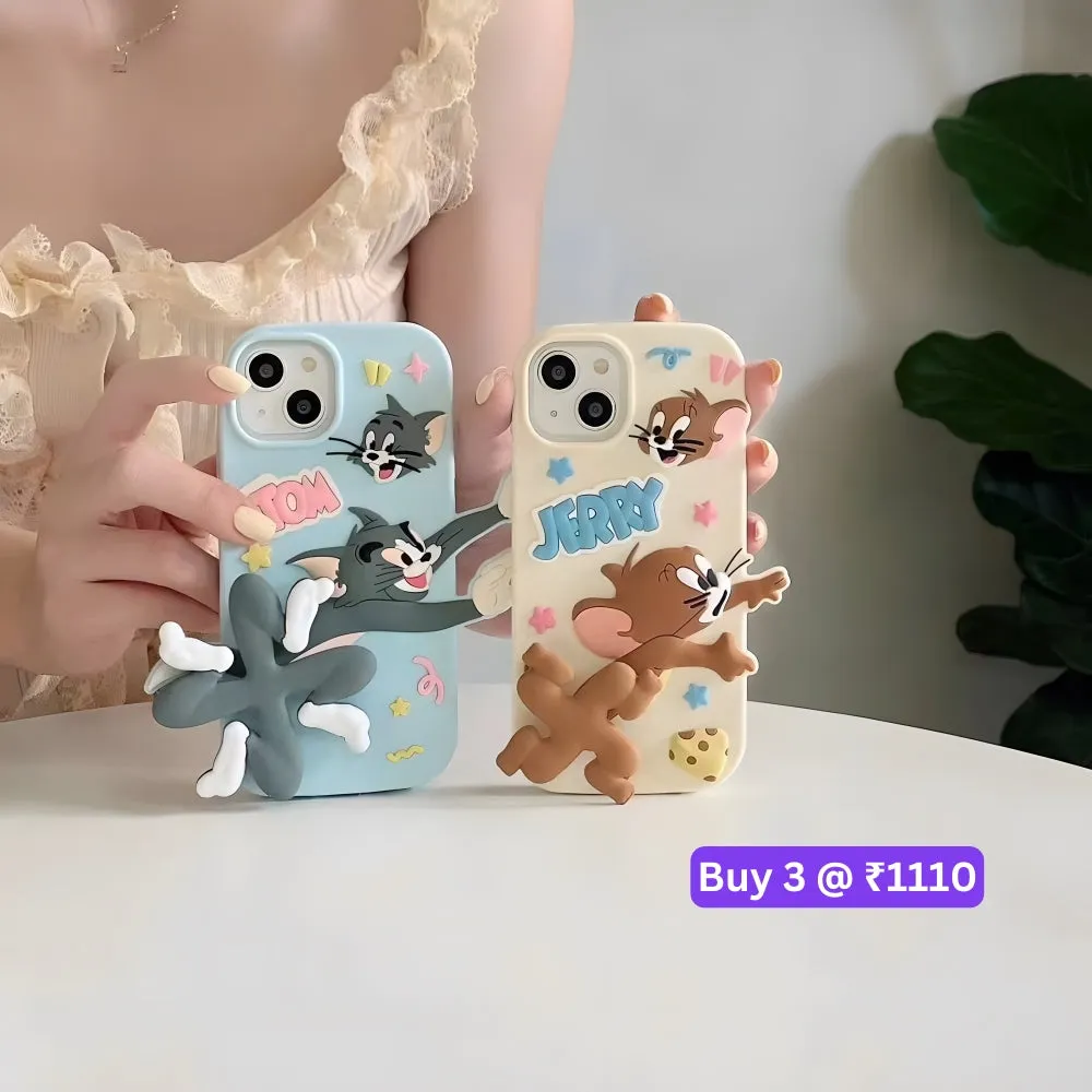 Silicone Soft 3D Running Cartoon Phone Case - iPhone 15