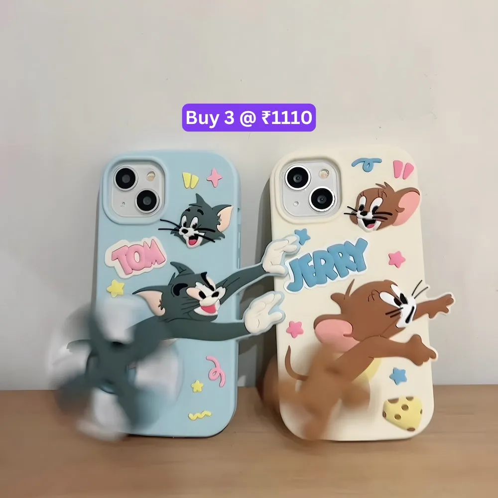 Silicone Soft 3D Running Cartoon Phone Case - iPhone 15