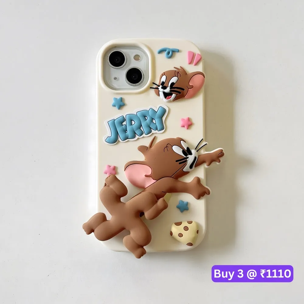 Silicone Soft 3D Running Cartoon Phone Case - iPhone 15