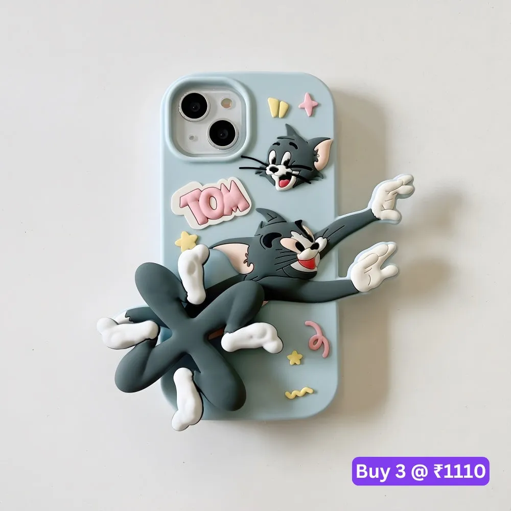 Silicone Soft 3D Running Cartoon Phone Case - iPhone 15