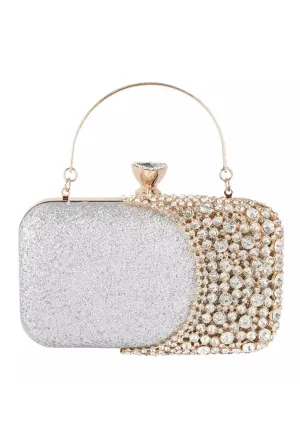 Silver Crystal Evening Bag