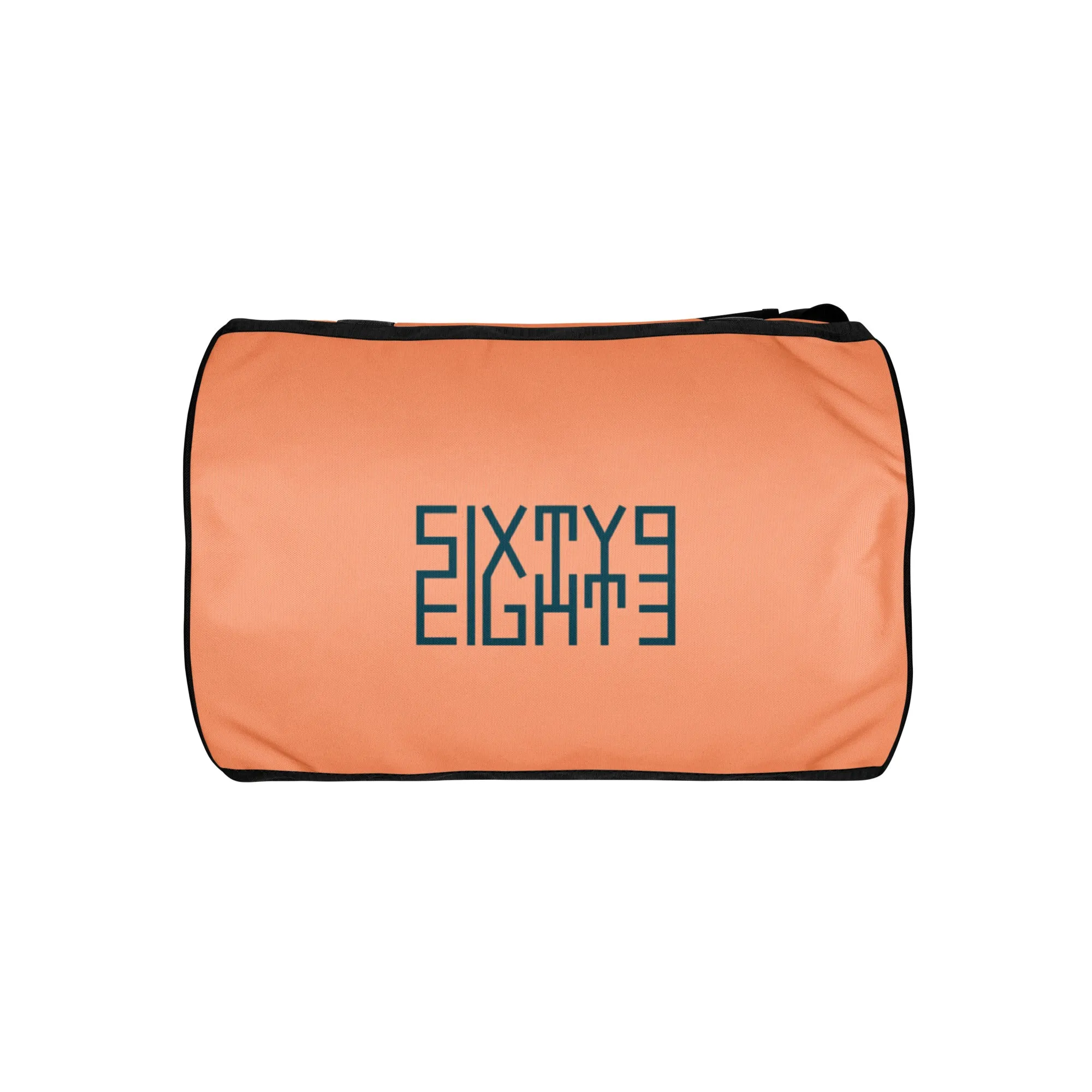 Sixty Eight 93 Logo Dark Teal & Peach Gym Bag