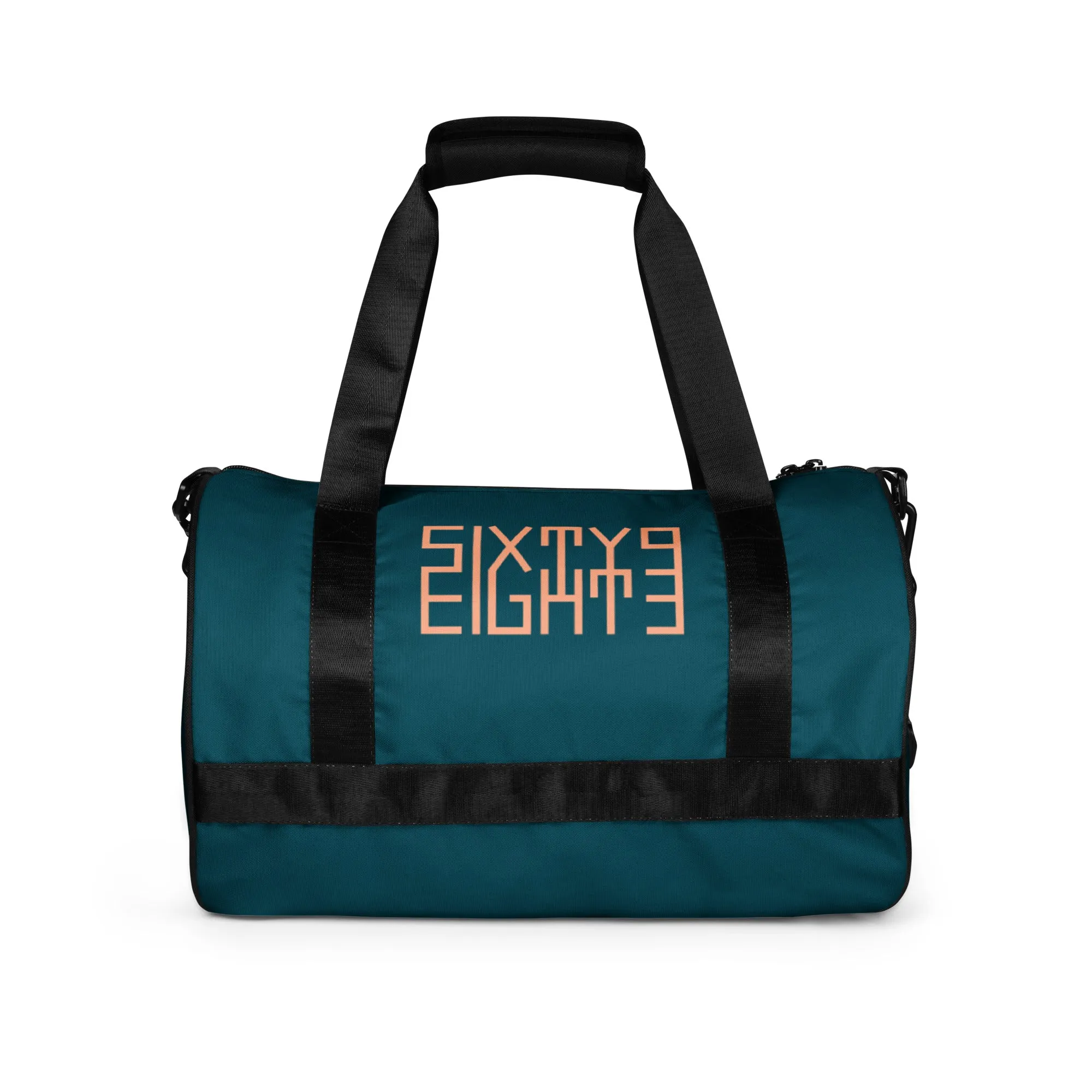 Sixty Eight 93 Logo Peach & Dark Teal Gym Bag