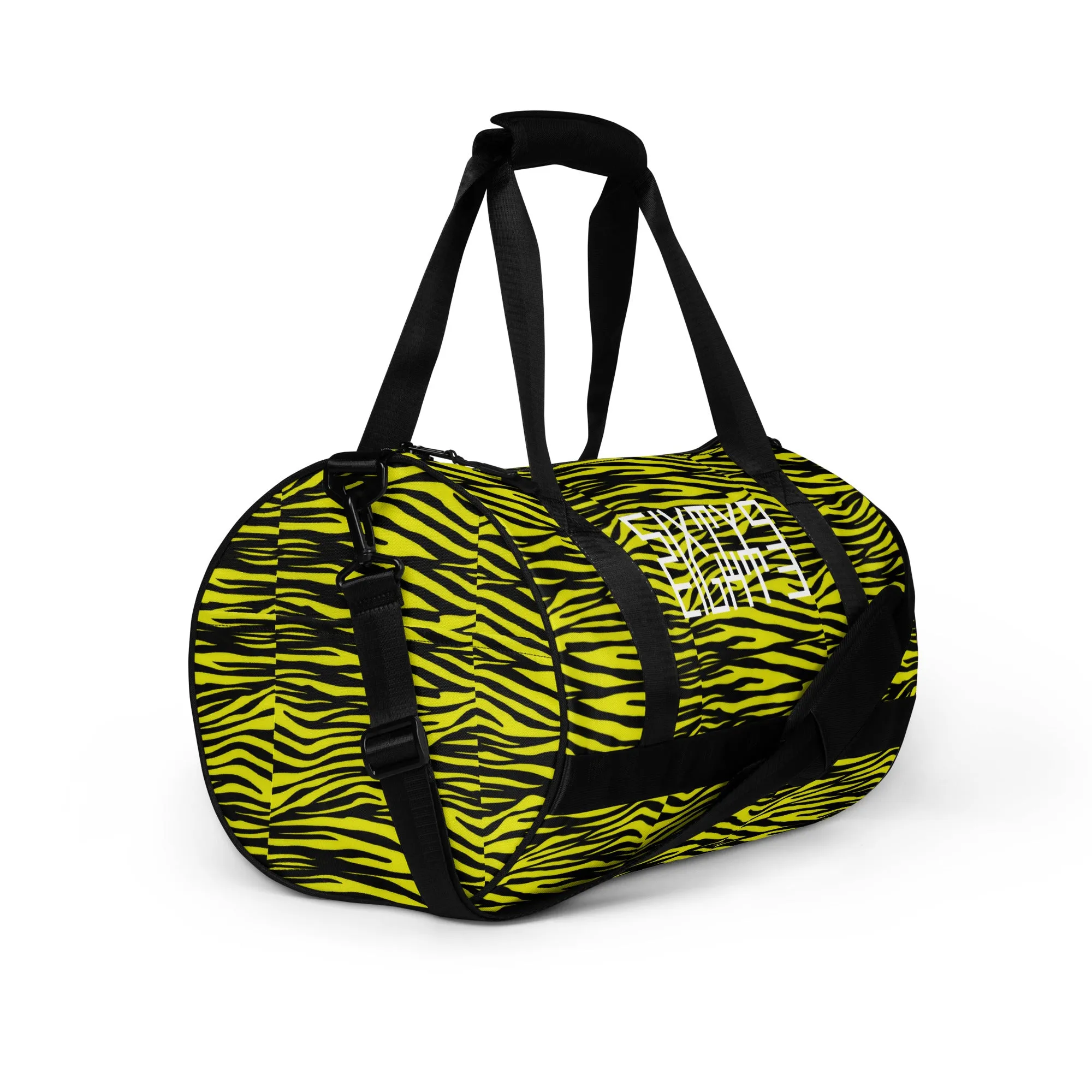 Sixty Eight 93 Logo White Zebra Black Lemonade Gym Bag