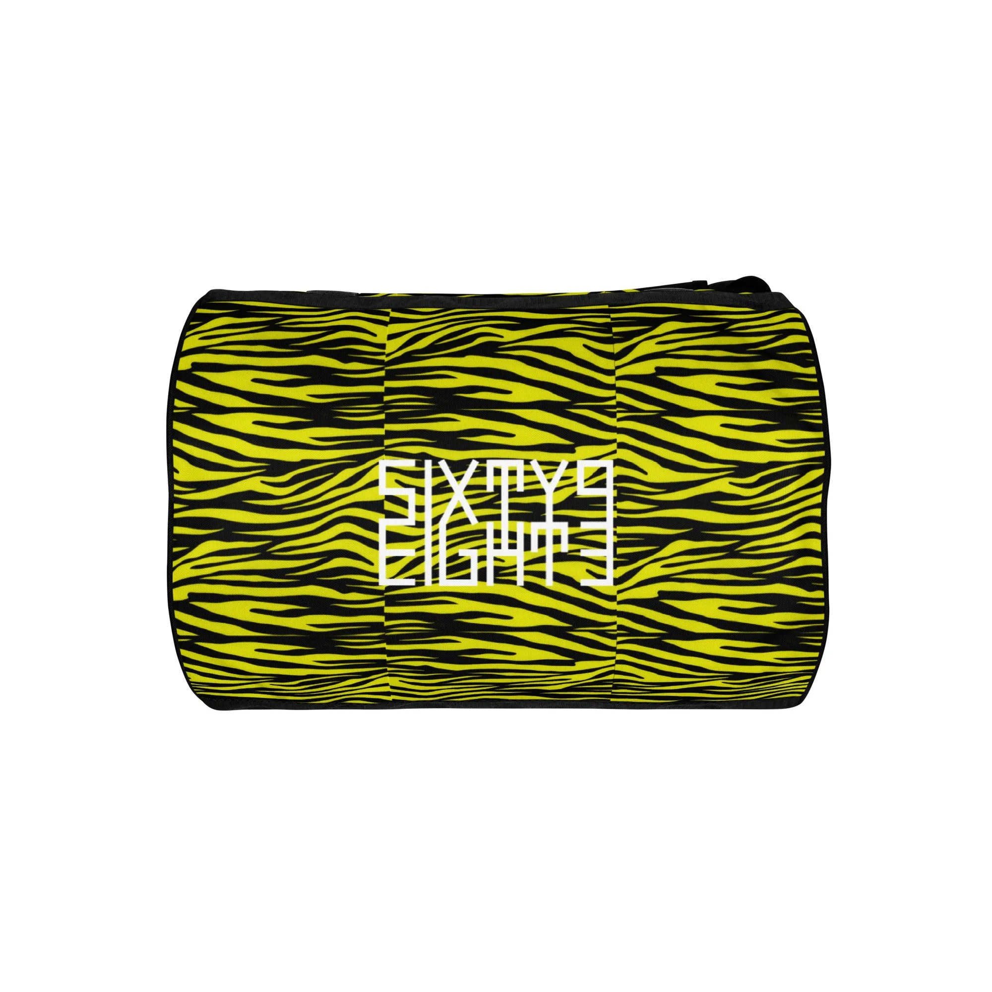 Sixty Eight 93 Logo White Zebra Black Lemonade Gym Bag