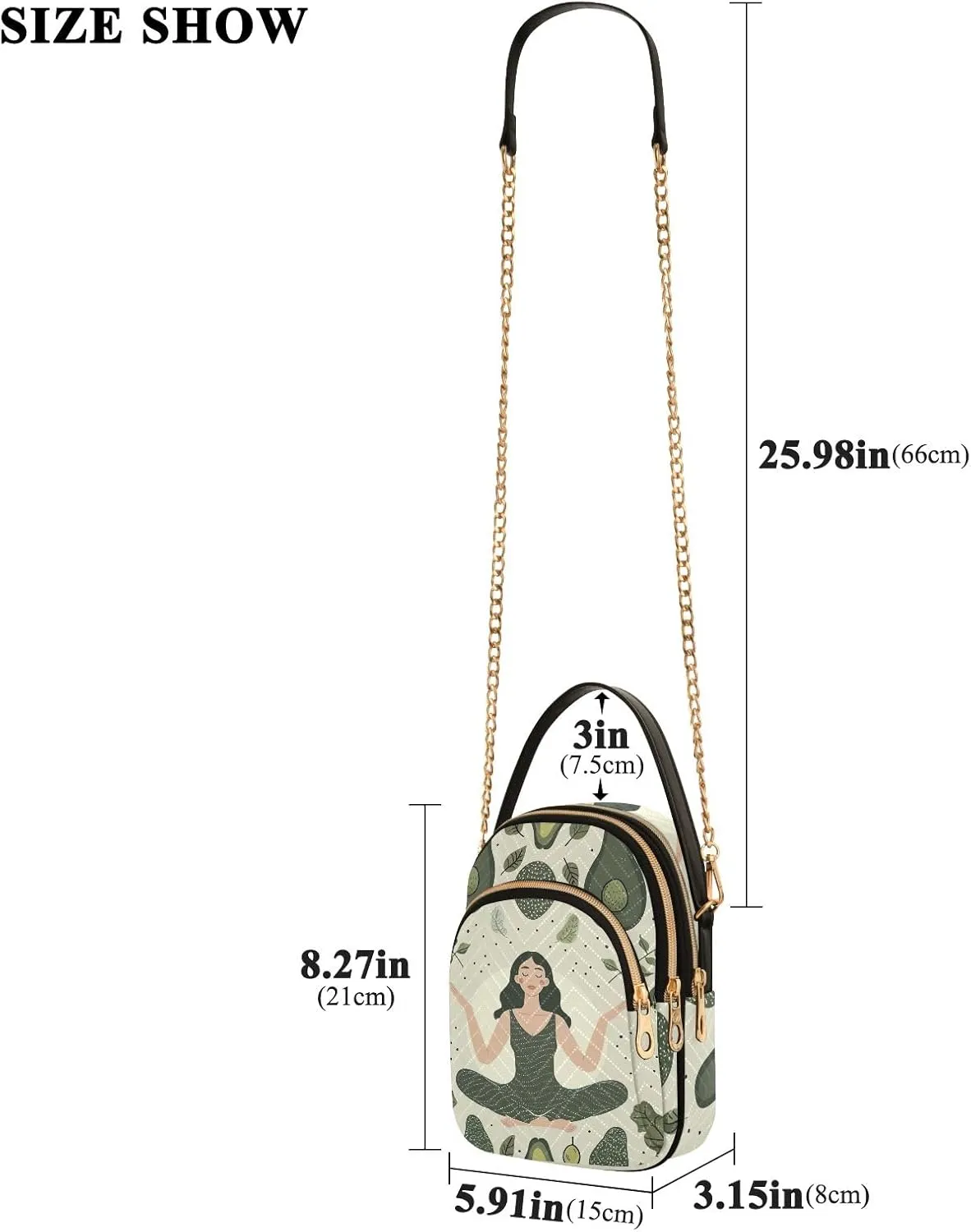 Skull Wearing Santa Hat Quilted Crossbody Bags for Women Chain Crossbody Bag