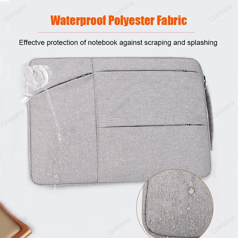 Slim Waterproof Laptop Bag with Multiple Zippers