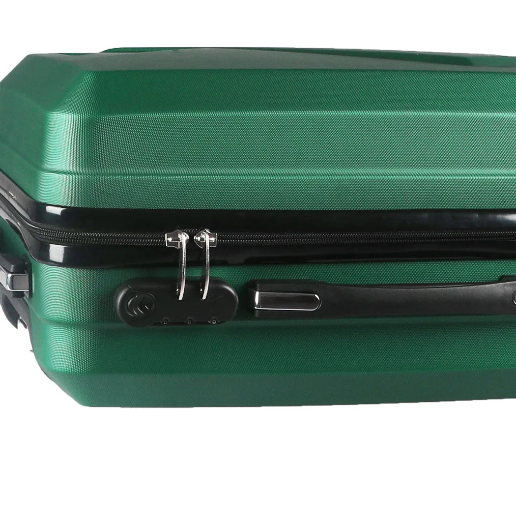 Slimbridge 2pcs 20" Travel Luggage Set Baggage Carry On Suitcase Bag Green TSA