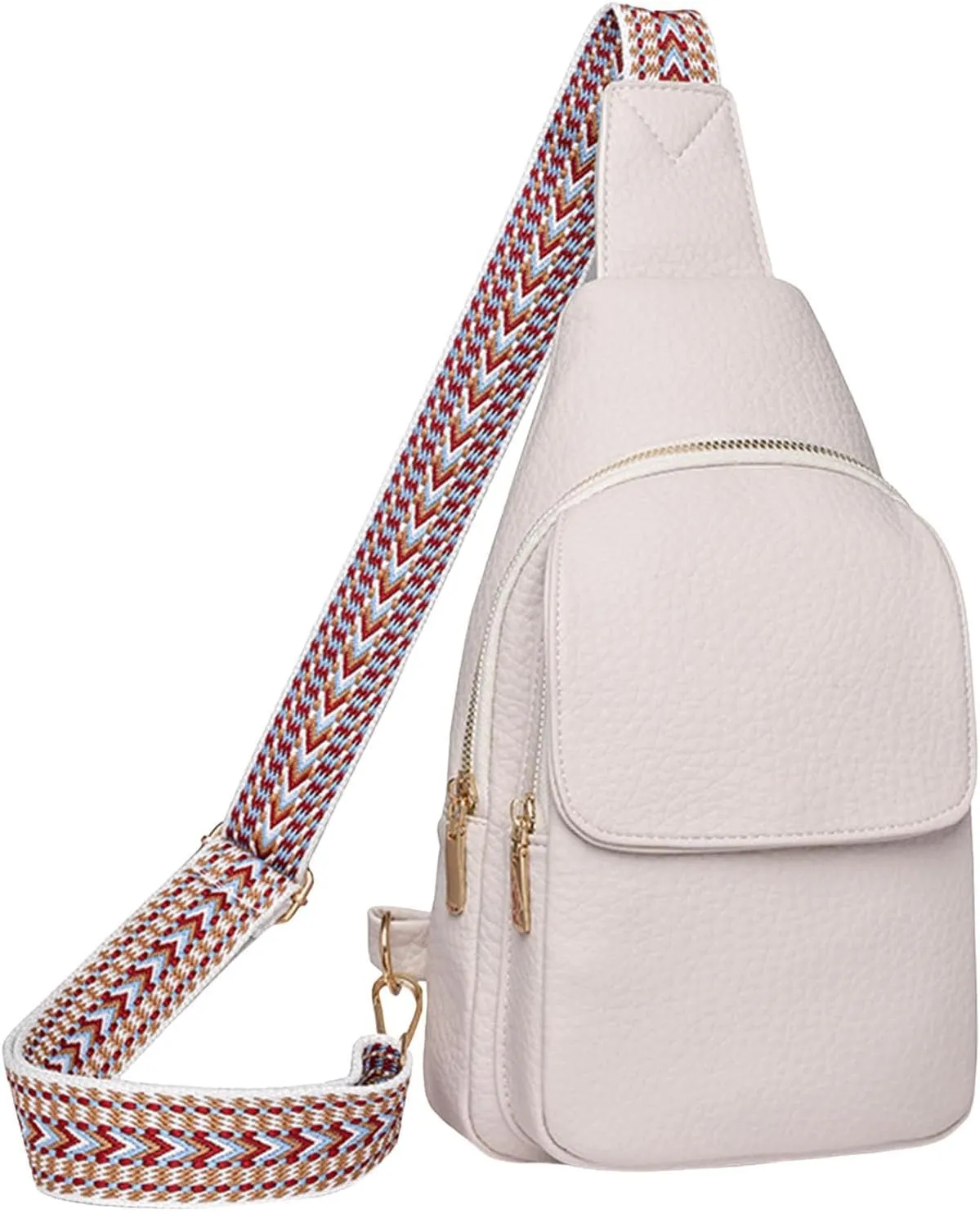 Sling Bag for Men Women Chest Bags Daypack Crossbody for Travel Sport Running Hiking 2025 Large Handbags(White)