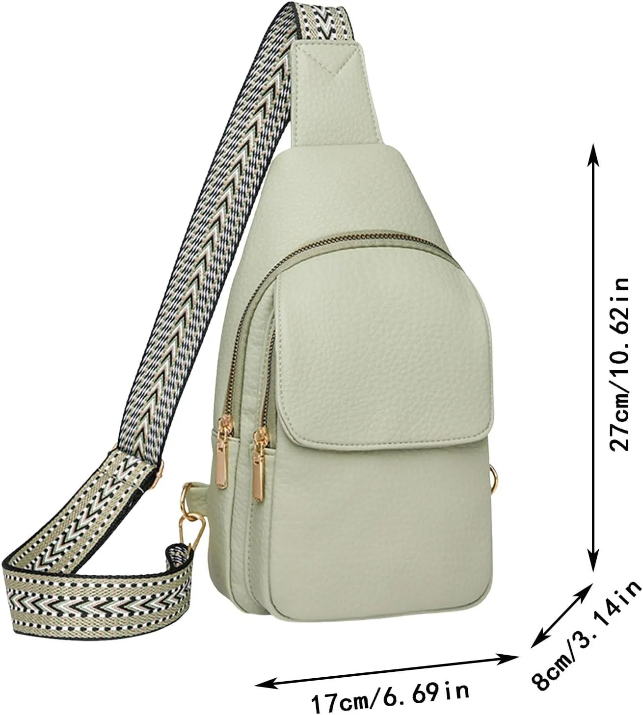 Sling Bag for Men Women Chest Bags Daypack Crossbody for Travel Sport Running Hiking 2025 Large Handbags(White)
