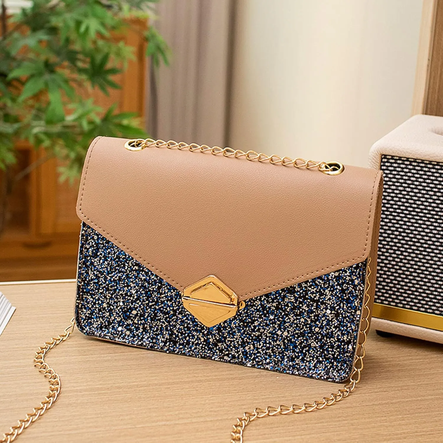 Sling Bags for Women Anti Theft Travel Casual Travel Tote Foldable Hobo Bags Nylon Quilted Shoulder Purse(Khaki)