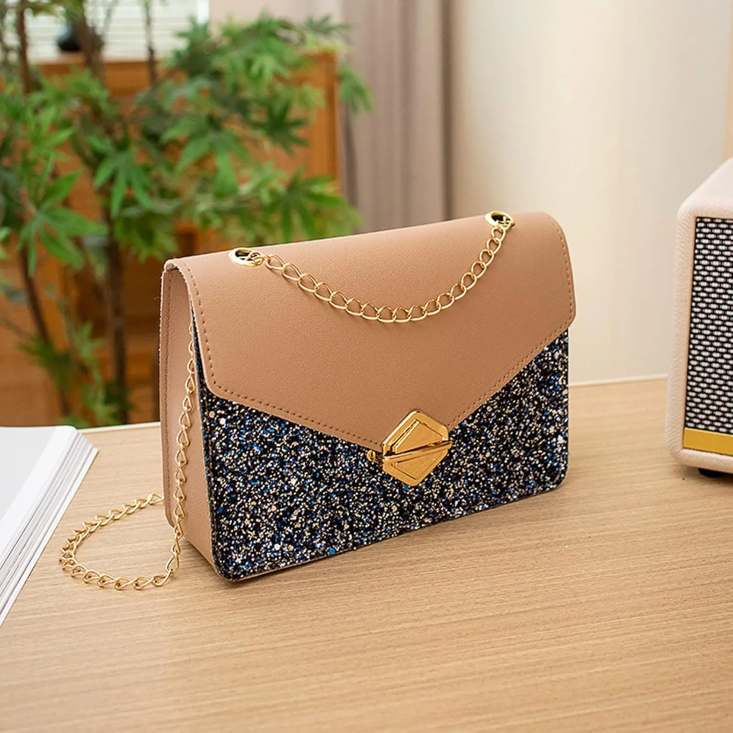 Sling Bags for Women Anti Theft Travel Casual Travel Tote Foldable Hobo Bags Nylon Quilted Shoulder Purse(Khaki)