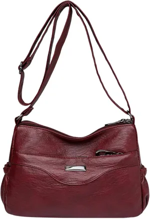 Sling Bags for Women Anti Theft Travel Crossbody Purses with Built In Wallet Cute Purse for Women Trendy(Red)