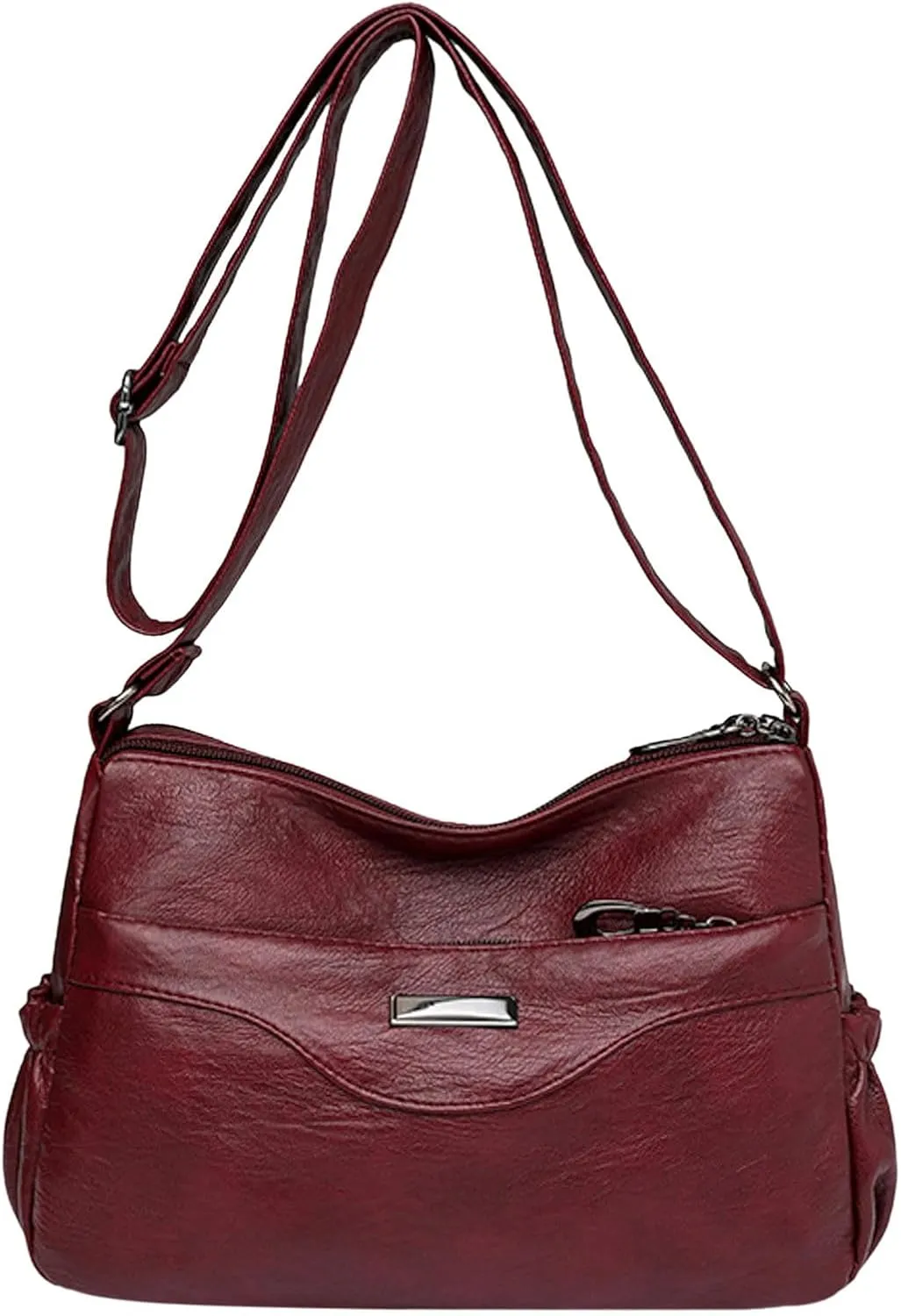 Sling Bags for Women Anti Theft Travel Crossbody Purses with Built In Wallet Cute Purse for Women Trendy(Red)