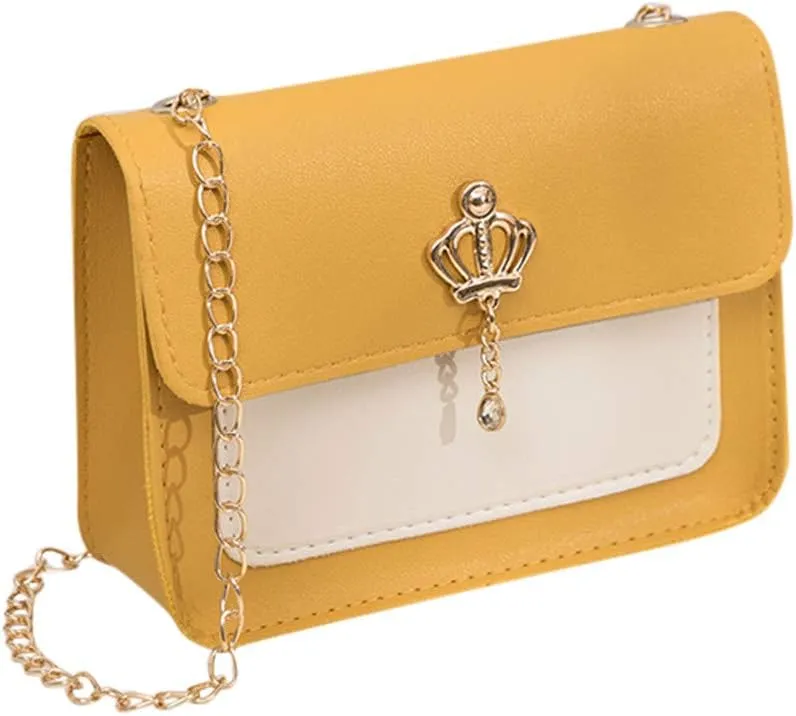 Sling Bags for Women Anti Theft Travel Trendy Designer Shoulder Bags for Women Nylon Quilted Shoulder Purse(Yellow)