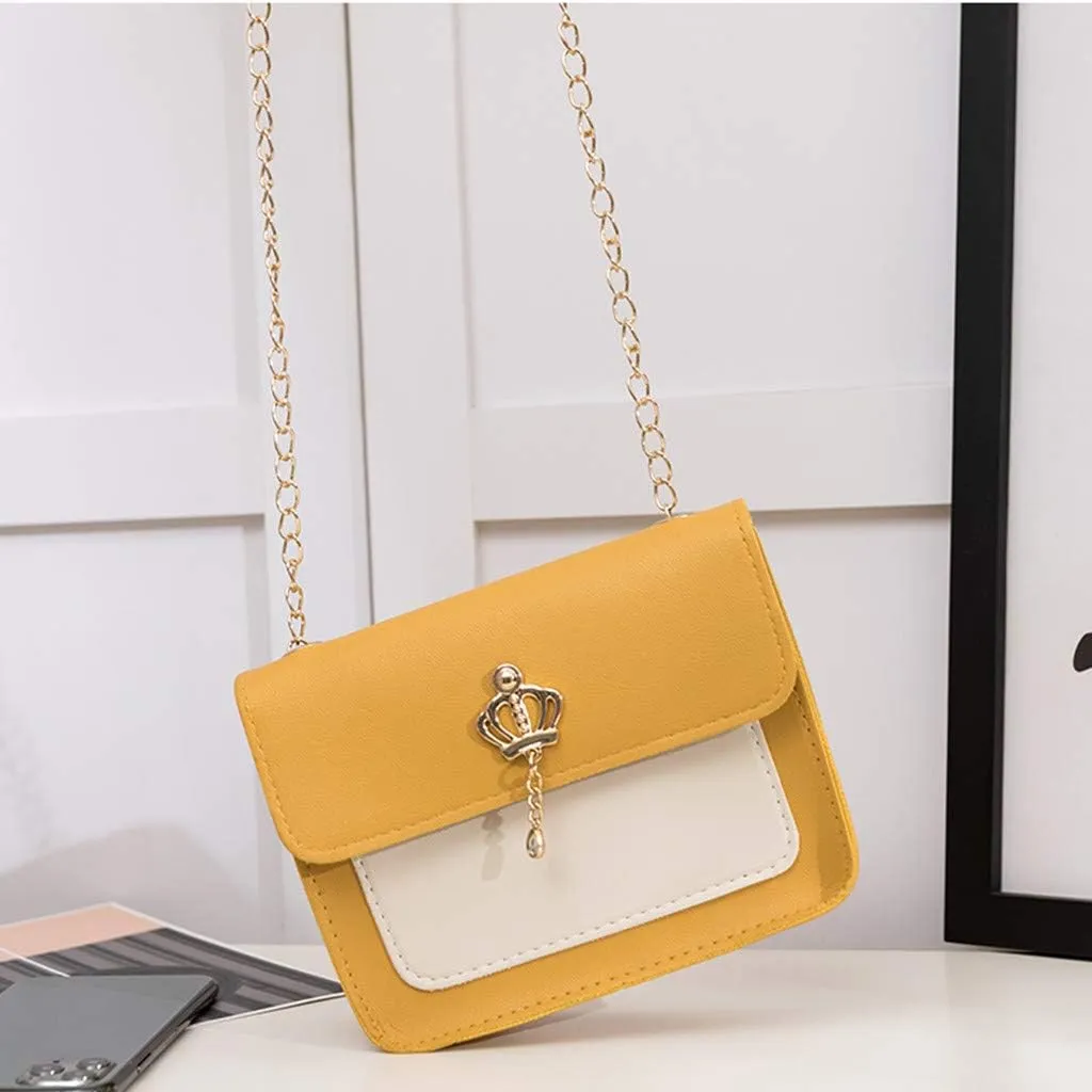 Sling Bags for Women Anti Theft Travel Trendy Designer Shoulder Bags for Women Nylon Quilted Shoulder Purse(Yellow)