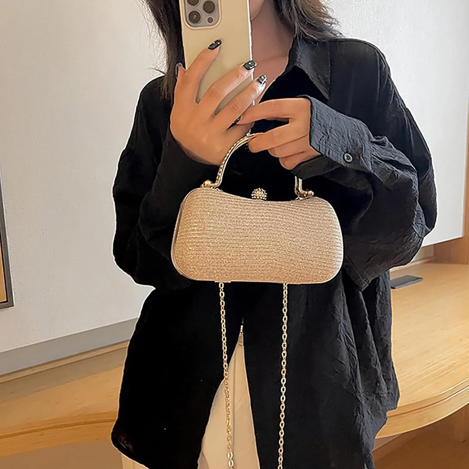 Small Bags for Women Crossbody Shoulder Bags Top-Handle Retro Trendy Casual Cute Chain Womens Purses And Handbags