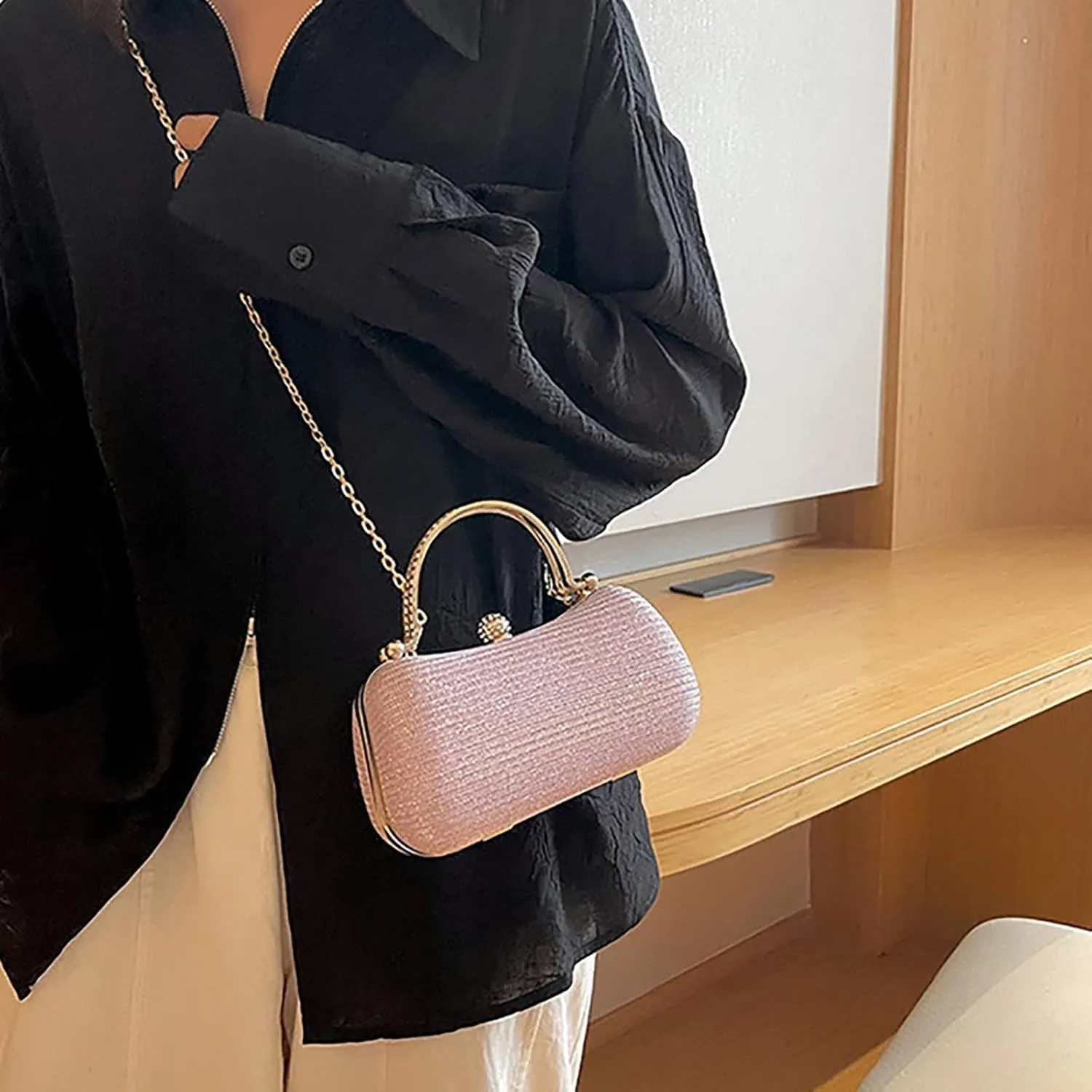 Small Bags for Women Crossbody Shoulder Bags Top-Handle Retro Trendy Casual Cute Chain Womens Purses And Handbags