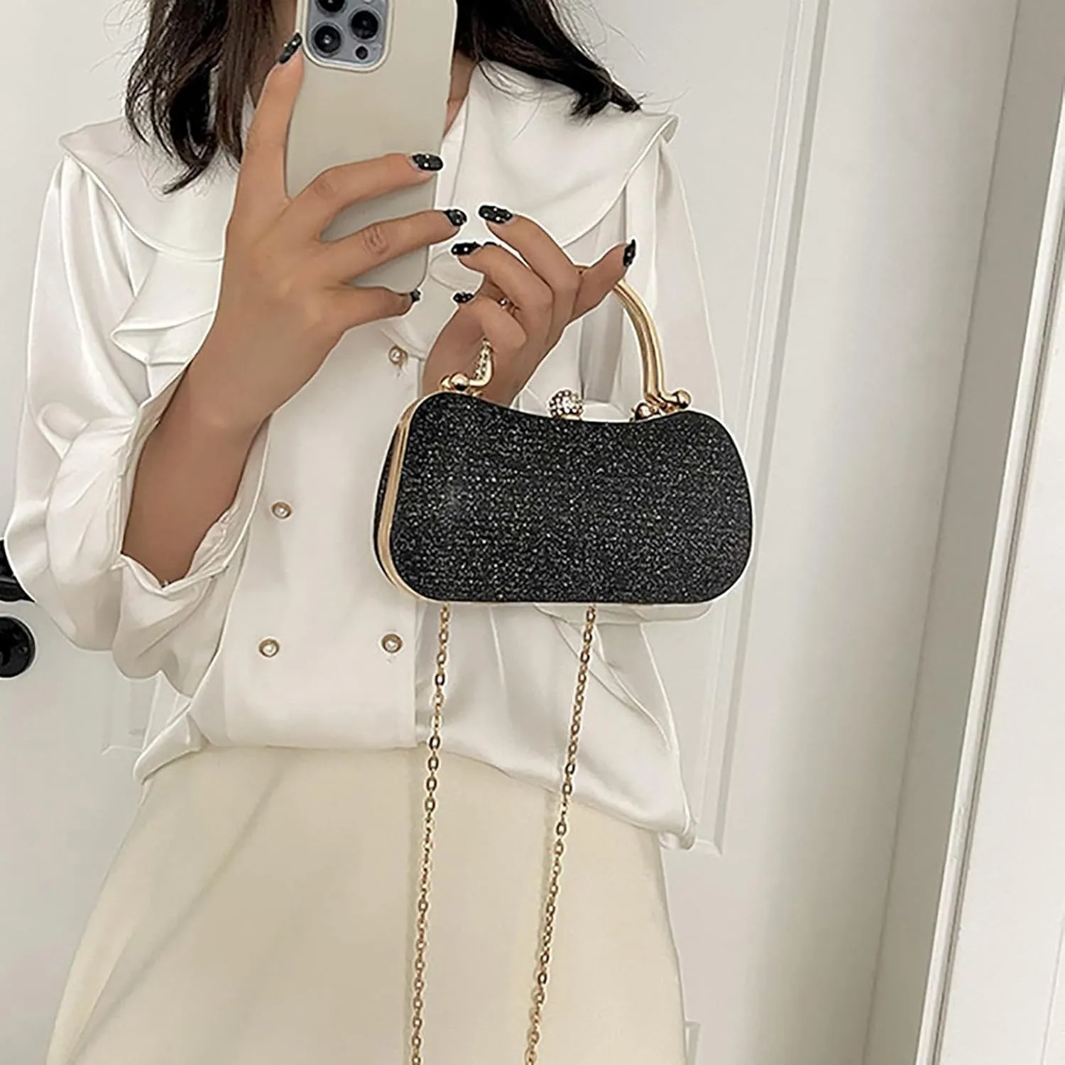 Small Bags for Women Crossbody Shoulder Bags Top-Handle Retro Trendy Casual Cute Chain Womens Purses And Handbags