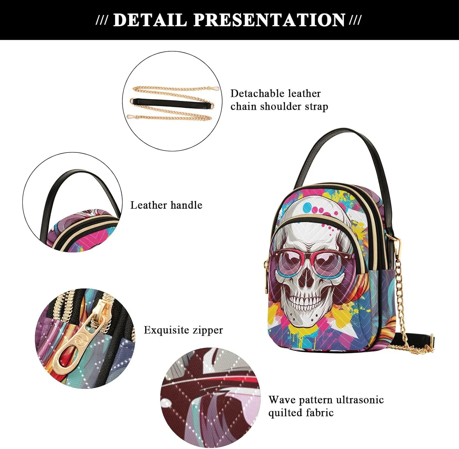 Small Crossbody Bags for Women Quilted Handbags Shoulder Purse Phone Wallet Chain Bag